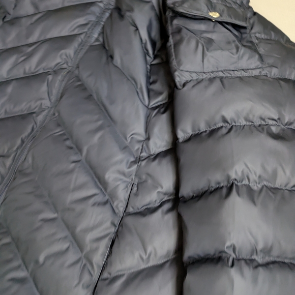 Eddie Bauer Crystal Ridge 550 Down Parka Womens 2XL Navy Fur Hood Puffer Duffle - Picture 6 of 11